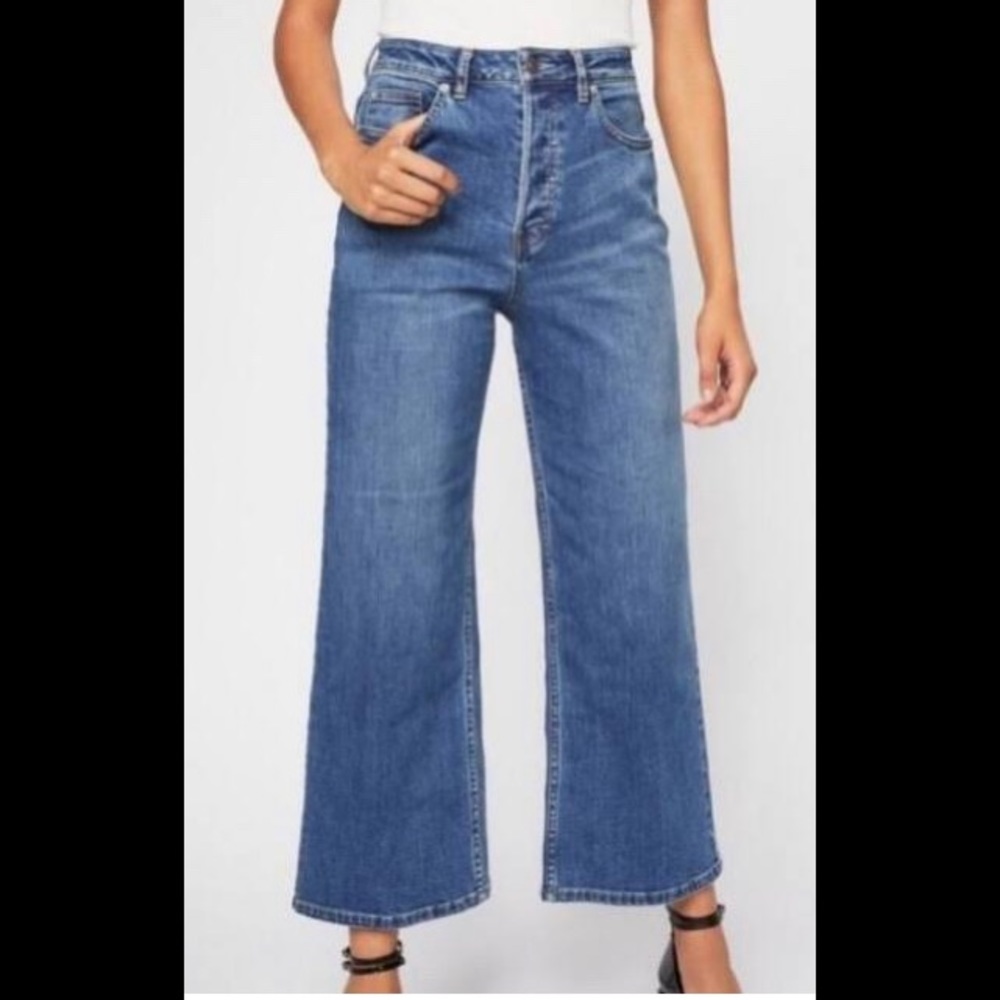 Free People Wales Wide Leg Jeans High Rise
